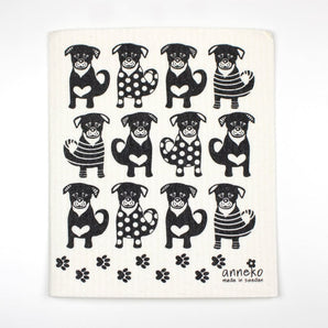 Dogs Swedish Dish Cloth By Square Love