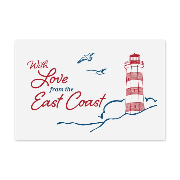 East Coast Love Postcard By Inkwell Originals
