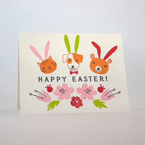 Easter Animals Card By Fugu Press