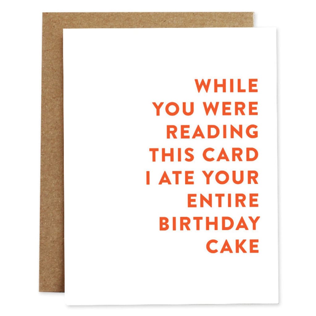 Entire Cake Birthday Card By Rhubarb Paper Co.