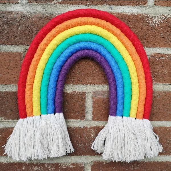 Extra Large Macrame Rainbow Wall Hanging By Beta Creations