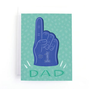 Foam Finger #1 Dad Card By Pedaller Designs