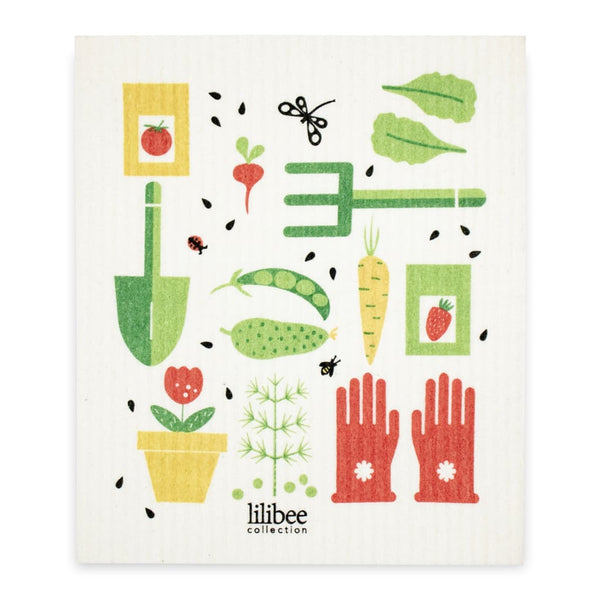 Garden Pattern Swedish Dish Cloth By Square Love