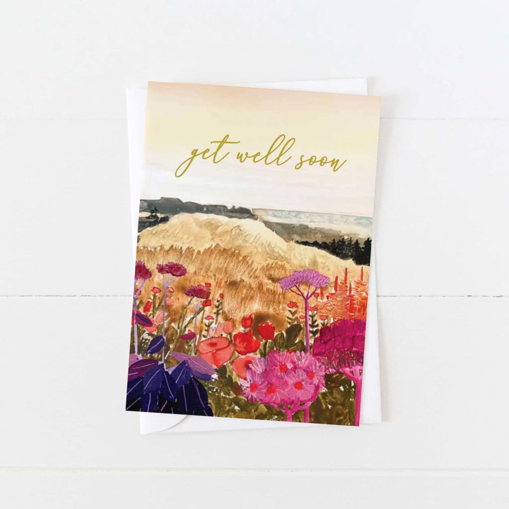 Get Well Field Flowers Card By Briana Corr Scott