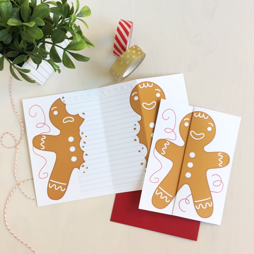 Gingerbread Unfolding Card