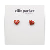 Gold Accent Heart Studs (various colours) By Ellie Parker