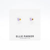 Gold Accent Heart Studs (various colours) By Ellie Parker