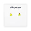Gold Accent Triangle Studs (various colours) By Ellie Parker