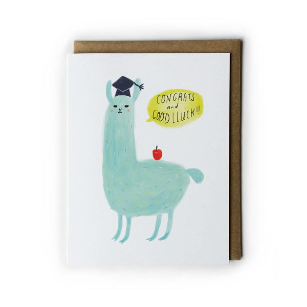 Good Luck Llama Graduation Card By Honeyberry Studios