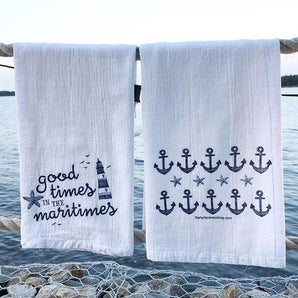Good Times in the Maritimes Tea Towel By The Far Away Shop