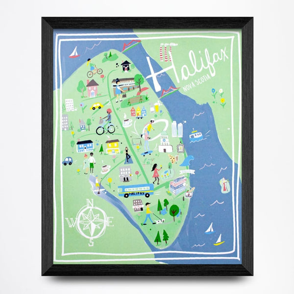 Halifax Map 8x10 Print By Jill & Jack Paper