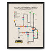 Halifax Streetcar Map 11x14 Print By Inkwell Originals