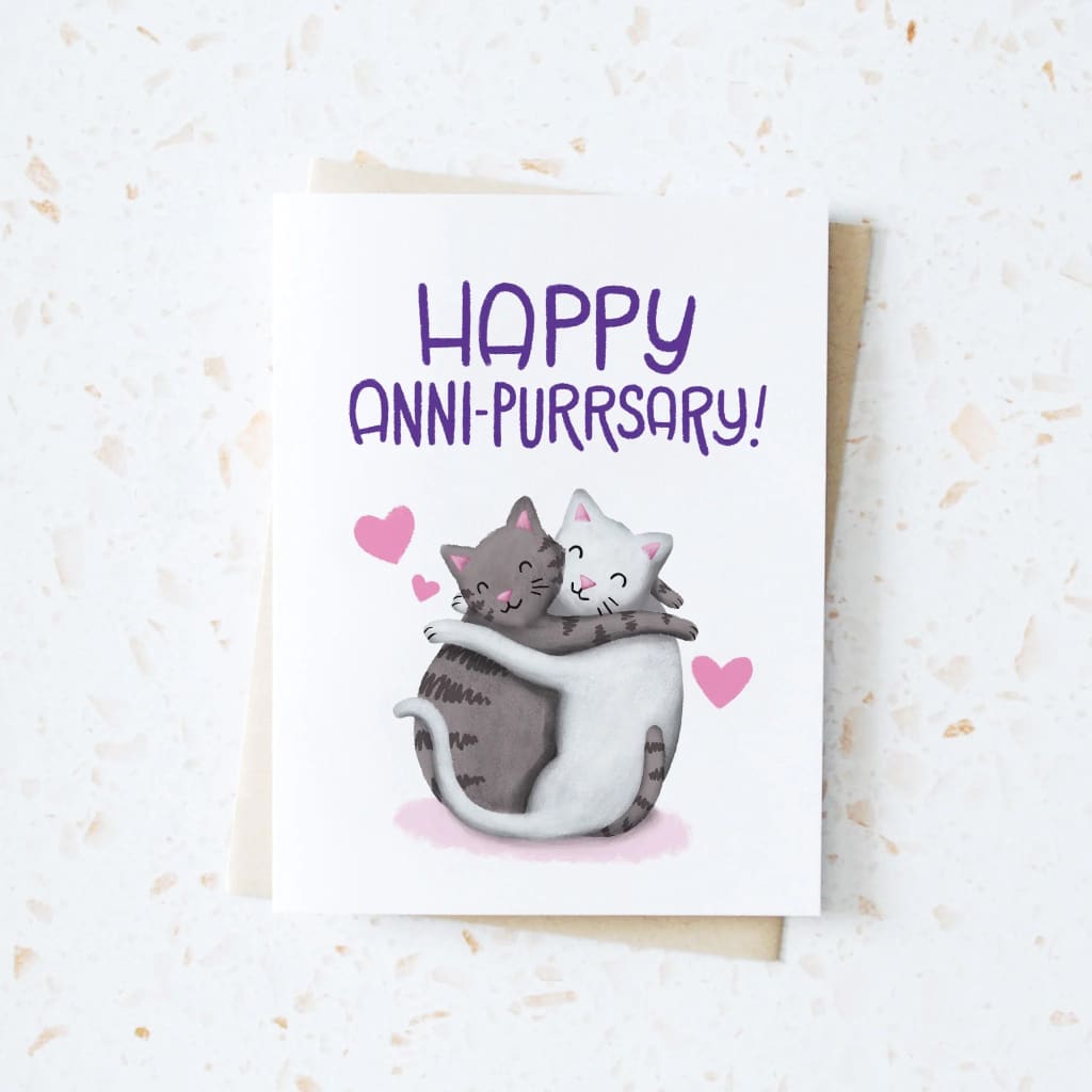 Happy Anni-Purrsary Card By Hop & Flop