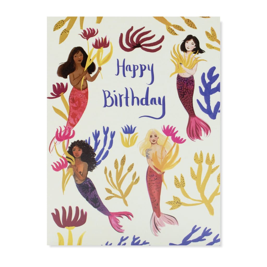 Happy Birthday Mermaids Card By Briana Corr Scott