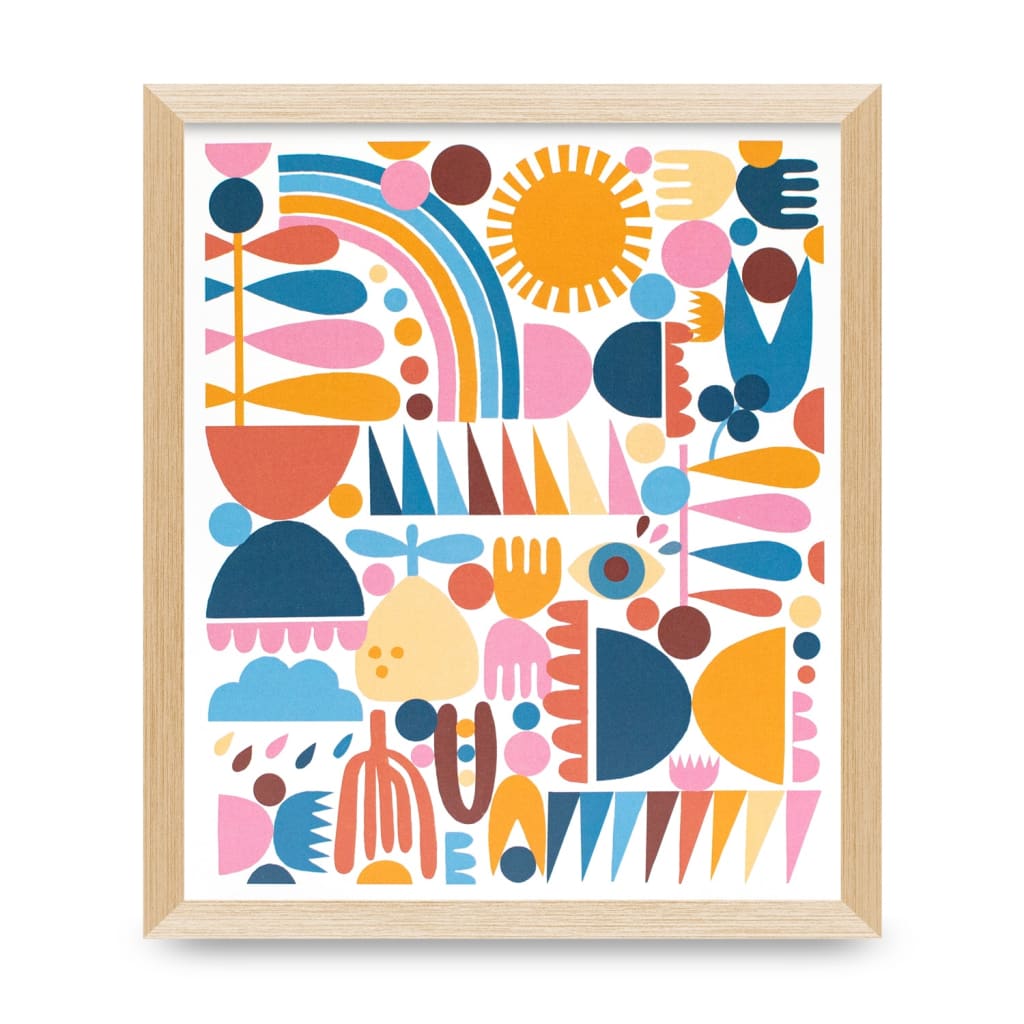 Happy Sunny Day 7x8.25 Print By Lisa Congdon Art &