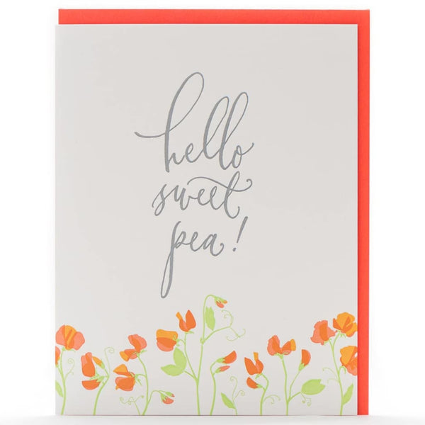 Hello Sweet Pea Card By Porchlight Press