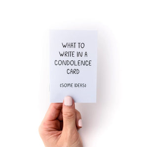 How To Write Condolence Card Zine By Kwohtations Cards