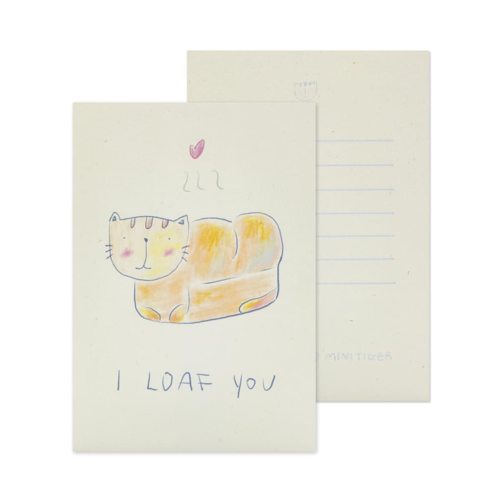 I Loaf You Notecard By Mini Tiger
