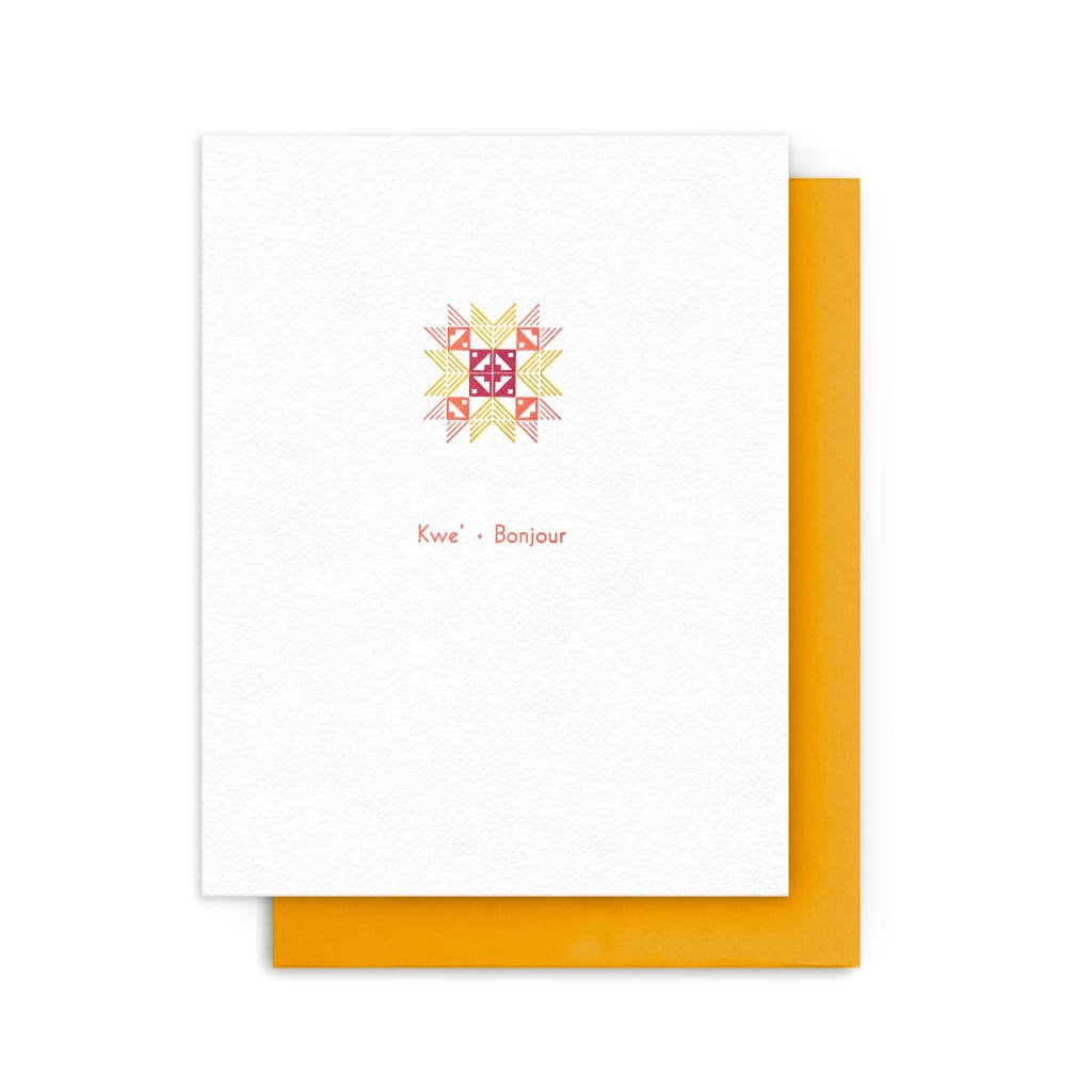 Kwe’ Bonjour Card By Arquoise Press