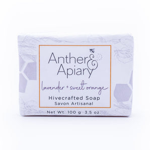 Lavender & Sweet Orange 3.5oz Soap By Anther Apiary