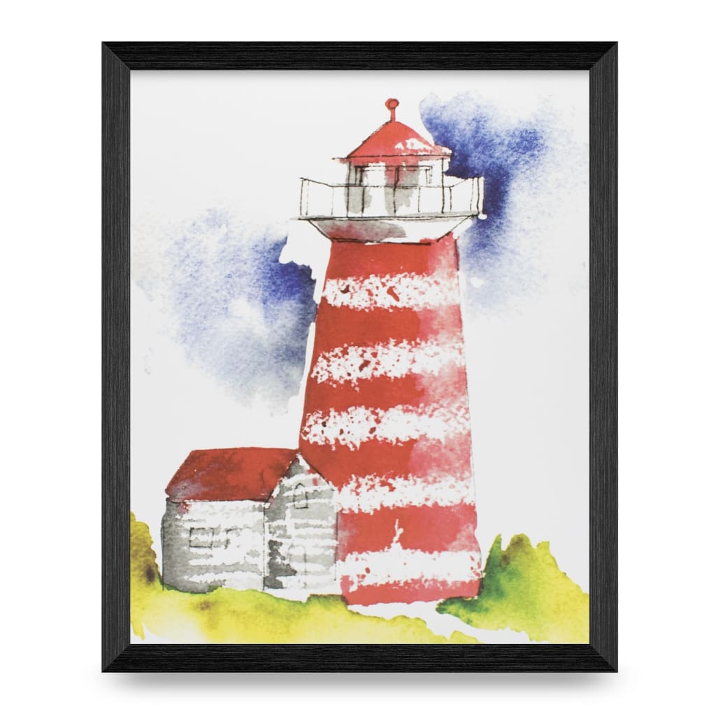 Lighthouse At Day 8x11 Print By Blooming Writes Art