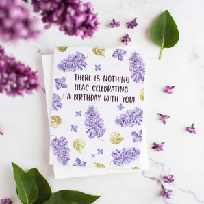 Lilac Celebrating Birthday Card By Jaybee Design