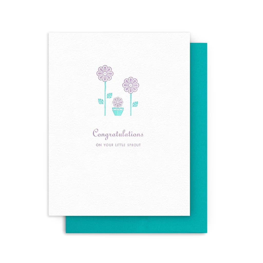 Little Sprout Congratulations Card By Arquoise Press