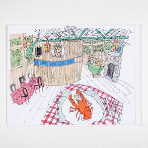 Lobster at Shore Club Card By Emma FitzGerald Art & Design