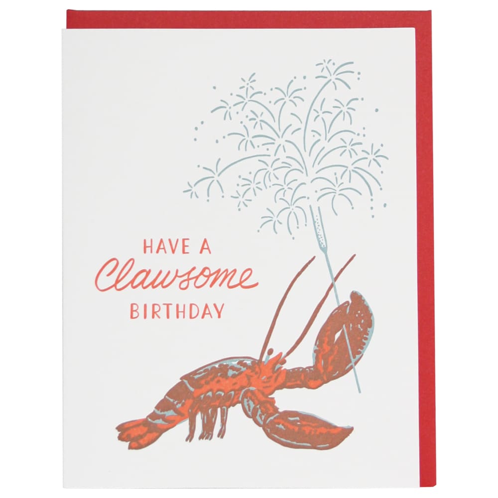 Lobster Birthday Card By Smudge Ink