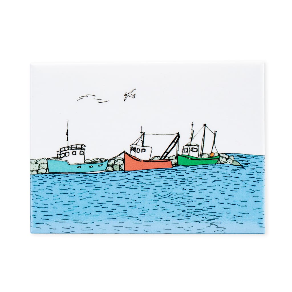 Lobster Boats Magnet By Emma FitzGerald Art & Design
