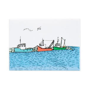 Lobster Boats Magnet By Emma FitzGerald Art & Design