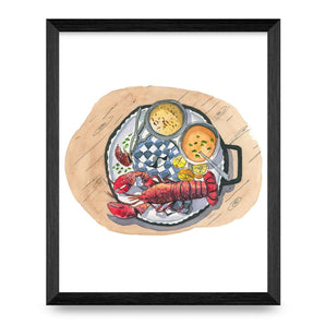 Lobster Dinner 8x10 Print By Janna Wilton Art