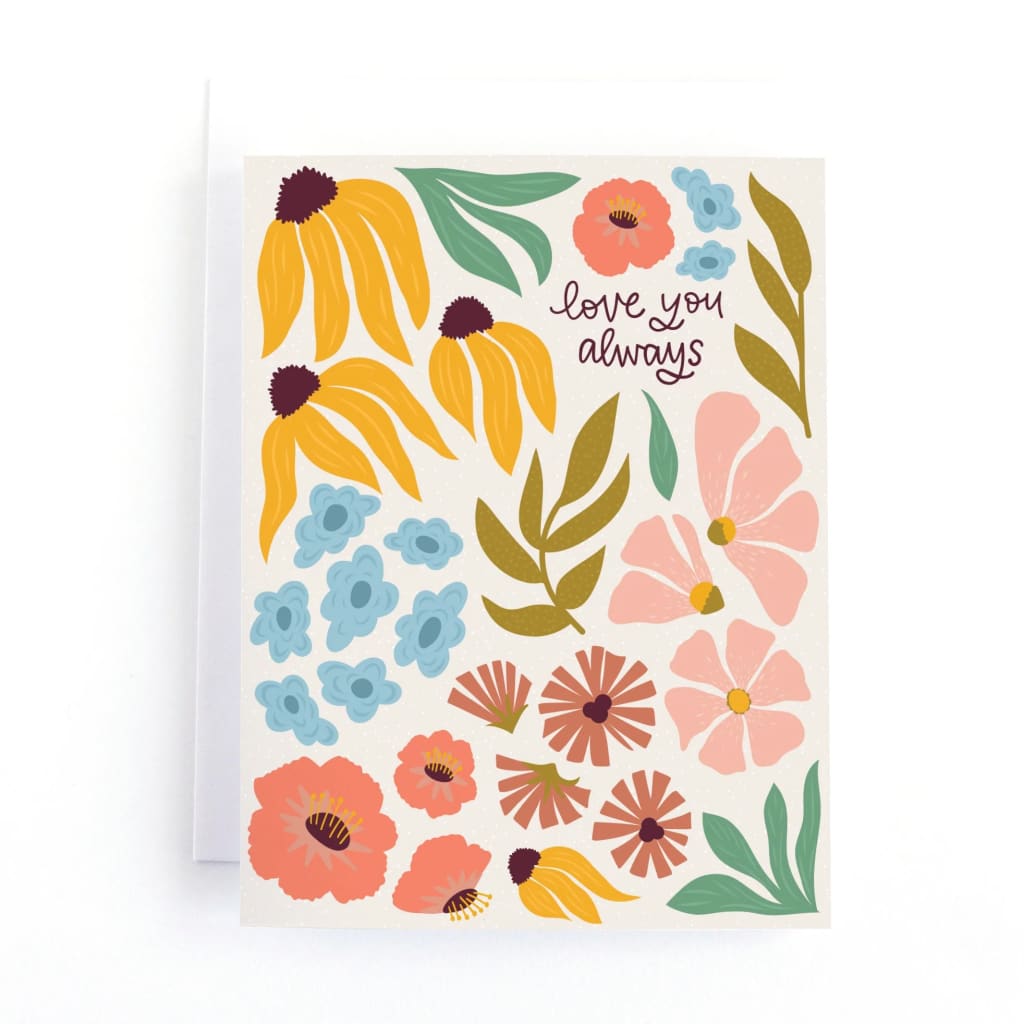 Love You Always Floral Card By Pedaller Designs