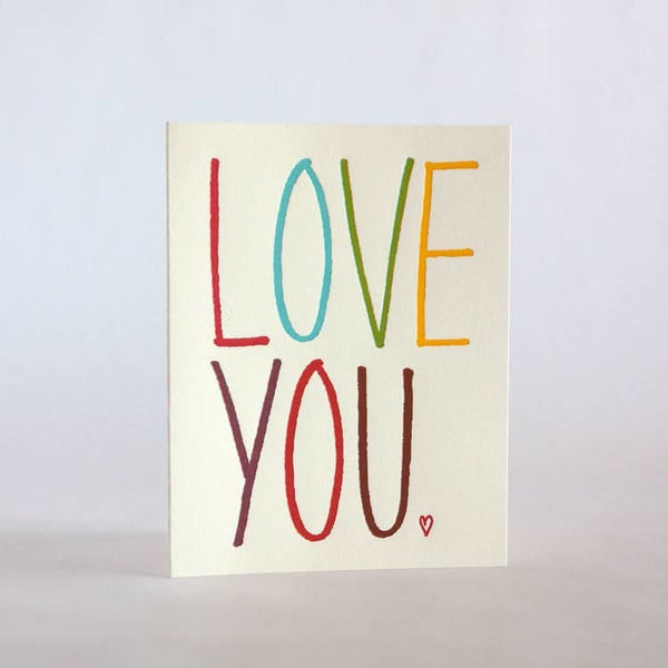 Love You Rainbow Card By Fugu Press