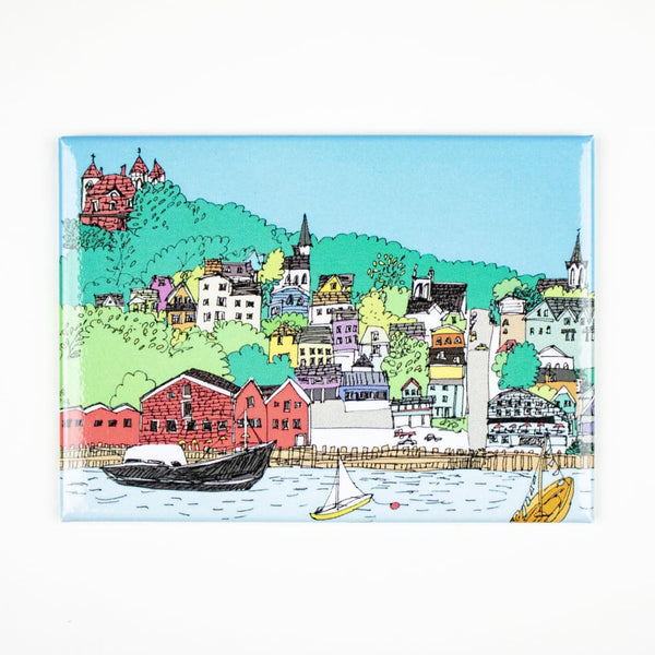 Lunenburg Harbour Magnet By Emma FitzGerald Art & Design