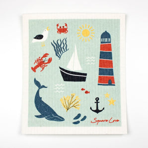 Maritime Icons Swedish Dish Cloth By Square Love
