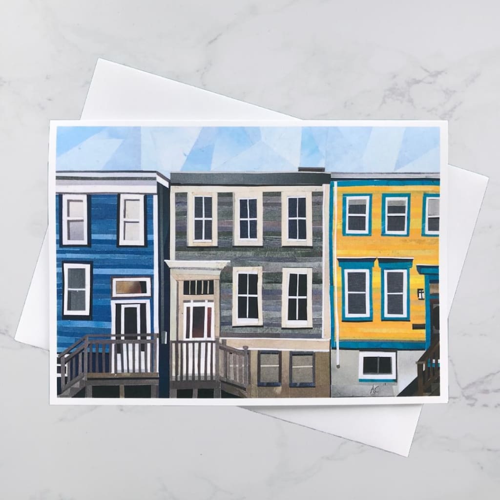 Maynard Street House Collage Card By Andrea Crouse Paper