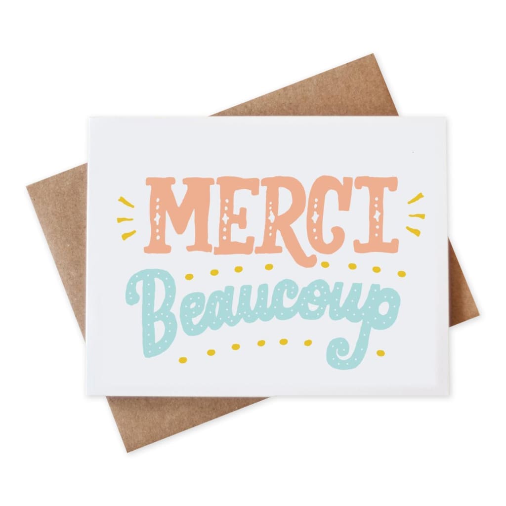 Merci Beaucoup Card - Better Left Said - Inkwell Modern Handmade