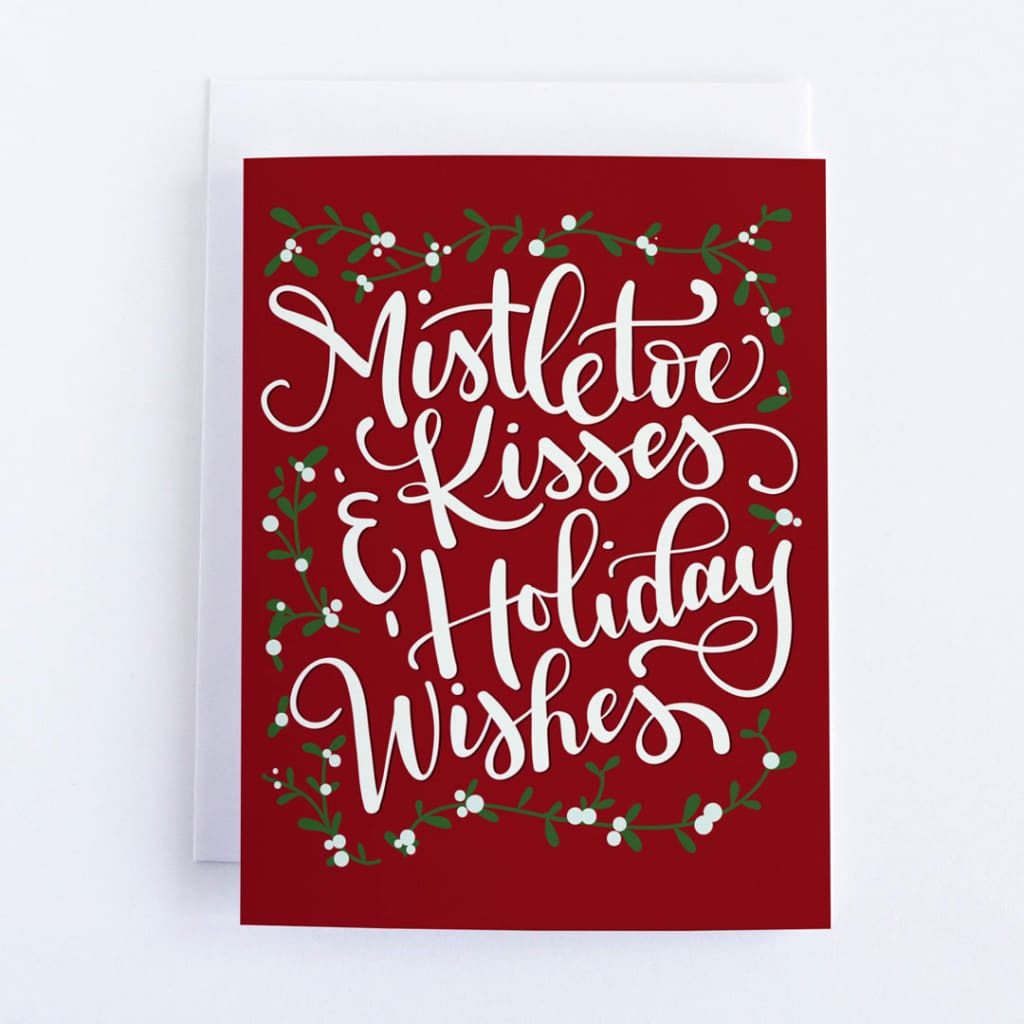 Mistletoe Kisses Card By Pedaller Designs