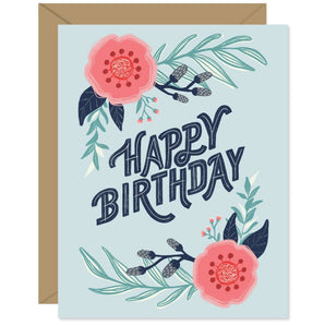 Modern Floral Birthday Card By Hello Sweetie Design