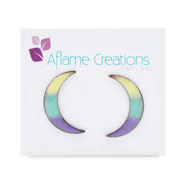 Moon Mist Stud Earrings By Aflame Creations Jewelry