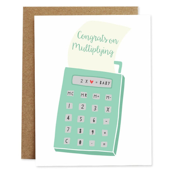 Multiplying Calculator Baby Card By Rhubarb Paper Co.