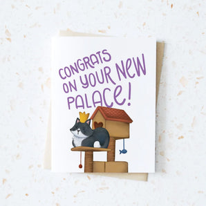 New Home Cat Palace Card By Hop & Flop