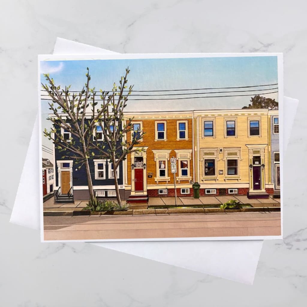 North End Row House Collage Card By Andrea Crouse Paper