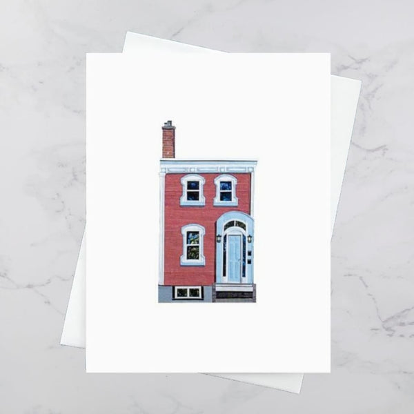 North Park House Collage Card - Pink By Andrea Crouse Paper