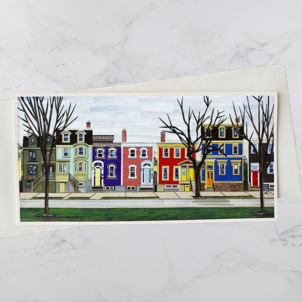 North Park House Long Collage Card By Andrea Crouse Paper