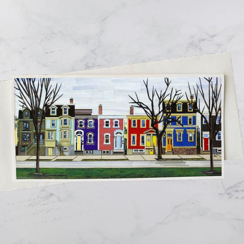 North Park House Long Collage Card By Andrea Crouse Paper