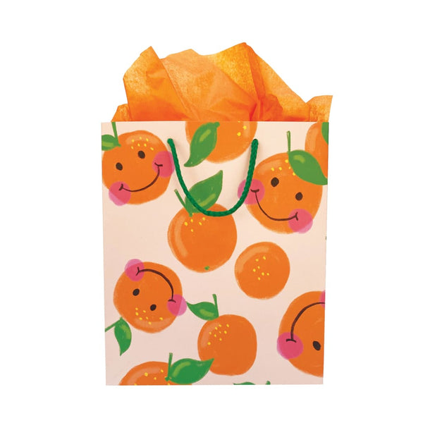 Orange Smiley Gift Bag By The Social Type