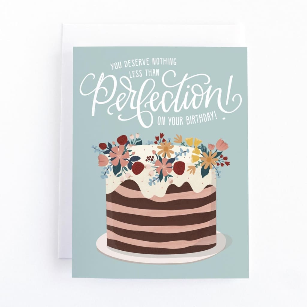 Perfection Birthday Card By Pedaller Designs