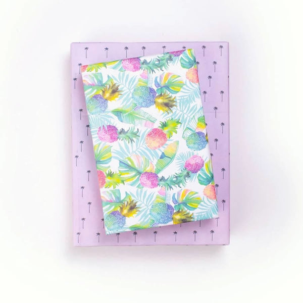 Pineapple Splash / Mini Palm • Double-sided Eco Gift Wrap